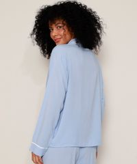 Camisa-de-Pijama-Feminina-com-Vivo-Contrastante-Manga-Longa-Azul-Claro-9970117-Azul_Claro_2