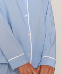 Camisa-de-Pijama-Feminina-com-Vivo-Contrastante-Manga-Longa-Azul-Claro-9970117-Azul_Claro_5