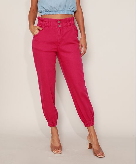 Calca-de-Sarja-Feminina-Mom-Jogger-Clochard-Cintura-Super-Alta-Pink-9977049-Pink_1