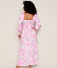 Vestido-Feminino-Midi-Estampado-Tie-Dye-com-Fenda-e-Lastex-Manga-Bufante-Rosa-9976839-Rosa_2