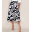Calca-Feminina-Pantacourt-Cintura-Alta-Estampada-de-Folhagem-com-Bolsos-e-Amarracao-Azul-Marinho-9975494-Azul_Marinho_1