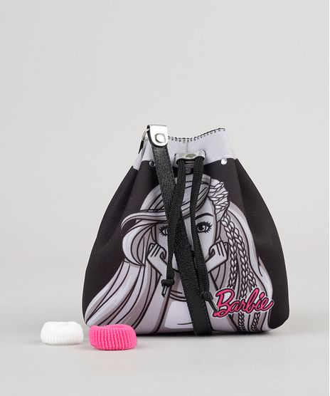 Bolsa-Barbie-com-Brilho----Elastico-de-Cabelo-Preta-9060473-Preto_1