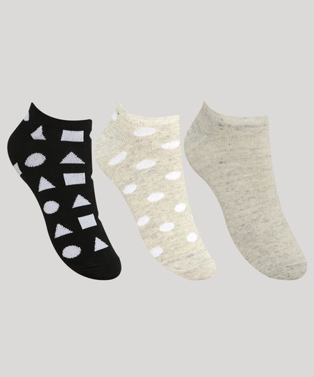 Kit-de-3-Meias-Femininas-Cano-Baixo-Estampado-Geometrico-Cinza-Mescla-Claro-9973648-Cinza_Mescla_Claro_1 Kit-de-3-Meias-Femininas-Cano-Baixo-Estampado-Geometrico-Cinza-Mescla-Claro-9973648-Cinza_Mescla_Claro_1