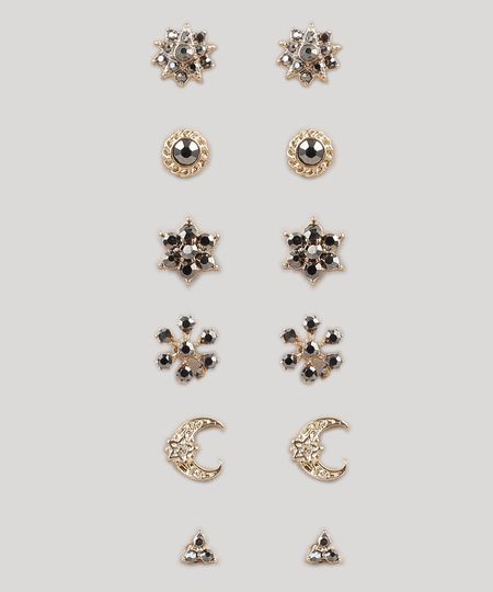 Kit-de-6-Brincos-Dourado-8839115-Dourado_1 Kit-de-6-Brincos-Dourado-8839115-Dourado_1