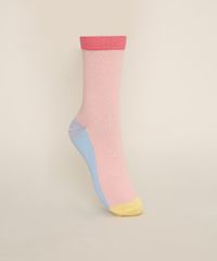 Meia-Feminina-Cano-Alto-Color-Blocking-Rosa-9973268-Rosa_1