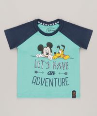 Camiseta-Mickey-e-Pluto-em-Algodao---Sustentavel-Verde-8299004-Verde_1