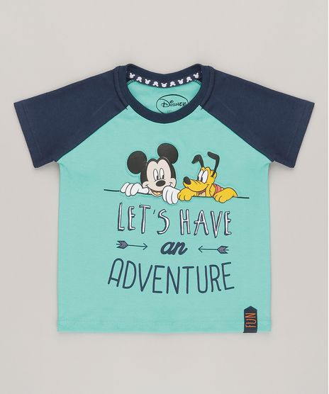 Camiseta-Mickey-e-Pluto-em-Algodao---Sustentavel-Verde-8299004-Verde_1