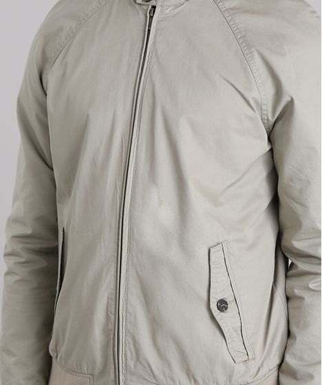 jaqueta bomber bege masculina