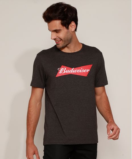 Camiseta-Masculina-Budweiser-Manga-Curta-Gola-Careca-Cinza-Mescla-Escuro-9975059-Cinza_Mescla_Escuro_1