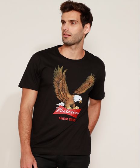 Camiseta-Masculina-Budweiser-Aguia-Manga-Curta-Gola-Careca-Preta-9975016-Preto_1