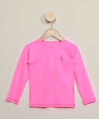 Blusa-de-Praia-Infantil--Mermaid--Manga-Longa-com-Protecao-UV50--Rosa-Neon-9965847-Rosa_Neon_1