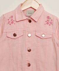 Jaqueta-de-Sarja-Infantil-com-Bordado-Floral-e-Bolsos-Rosa-9966931-Rosa_4