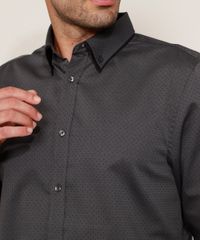 Camisa-Social-Masculina-Comfort-Maquinetada-Estampada-Mini-Print-Manga-Longa-Chumbo-9911661-Chumbo_6