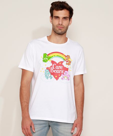 Camiseta-Masculina-Ursinhos-Carinhosos-Manga-Curta-Gola-Careca-Branca-9974307-Branco_1