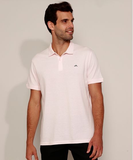 Polo-de-Piquet-Masculina-Basica-Comfort-Manga-Curta-Rosa-Claro-9597168-Rosa_Claro_1
