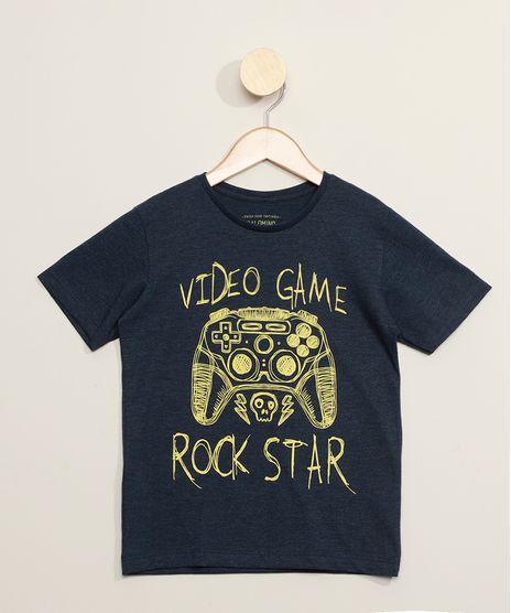 Camiseta-Infantil--Video-Game-Rock-Star--Manga-Curta-Azul-Marinho-9973329-Azul_Marinho_1