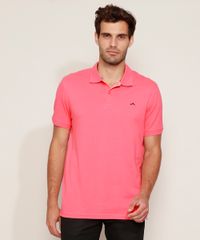 Polo-de-Piquet-Masculina-Basica-Comfort-Manga-Curta-Coral-9597168-Coral_1