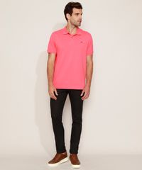 Polo-de-Piquet-Masculina-Basica-Comfort-Manga-Curta-Coral-9597168-Coral_3