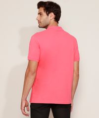 Polo-de-Piquet-Masculina-Basica-Comfort-Manga-Curta-Coral-9597168-Coral_4