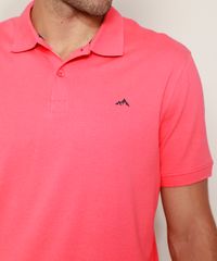 Polo-de-Piquet-Masculina-Basica-Comfort-Manga-Curta-Coral-9597168-Coral_6