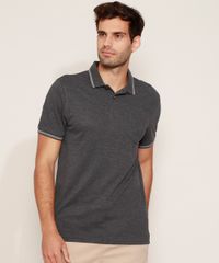 Polo-de-Piquet-Masculina-Basica-Comfort-com-Bolso-Manga-Curta-Cinza-Mescla-Escuro-1-9728137-Cinza_Mescla_Escuro_1_1