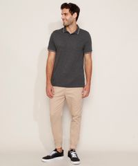 Polo-de-Piquet-Masculina-Basica-Comfort-com-Bolso-Manga-Curta-Cinza-Mescla-Escuro-1-9728137-Cinza_Mescla_Escuro_1_3
