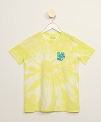 Camiseta-Juvenil--Blue-Vibes-Only--Estampada-Tie-Dye-Manga-Curta-Amarela-Neon-9969465-Amarelo_Neon_1