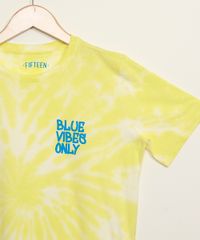 Camiseta-Juvenil--Blue-Vibes-Only--Estampada-Tie-Dye-Manga-Curta-Amarela-Neon-9969465-Amarelo_Neon_3