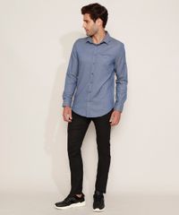 Camisa-Masculina-Slim-Maquinetada-Estampada-Mini-Print-de-Poa-com-Bolso-Manga-Longa-Azul-9911671-Azul_3