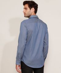 Camisa-Masculina-Slim-Maquinetada-Estampada-Mini-Print-de-Poa-com-Bolso-Manga-Longa-Azul-9911671-Azul_4