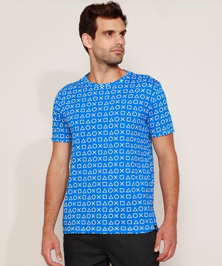 Camiseta-Masculina-PlayStation-Estampada-Manga-Curta-Gola-Careca-Azul-9961605-Azul_1 Camiseta-Masculina-PlayStation-Estampada-Manga-Curta-Gola-Careca-Azul-9961605-Azul_1