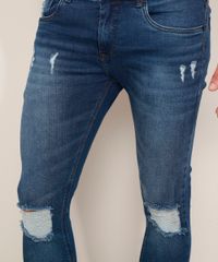 Calca-Jeans-Masculina-Super-Skinny-Destroyed-Azul-Escuro-9967890-Azul_Escuro_6