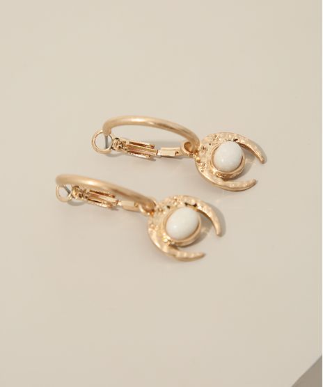 Brinco-Feminino-de-Argola-com-Pingente-de-Lua-e-Pedra-Dourado-9963597-Dourado_1
