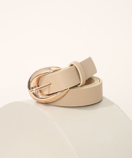 Cinto-Feminino-Medio-Texturizado-com-Fivela-Oval-Bege-Claro-9963835-Bege_Claro_1