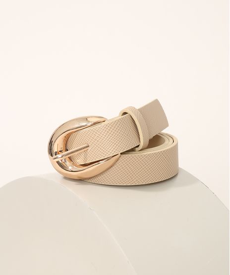Cinto-Feminino-Medio-Texturizado-com-Fivela-Oval-Bege-Claro-9963835-Bege_Claro_1