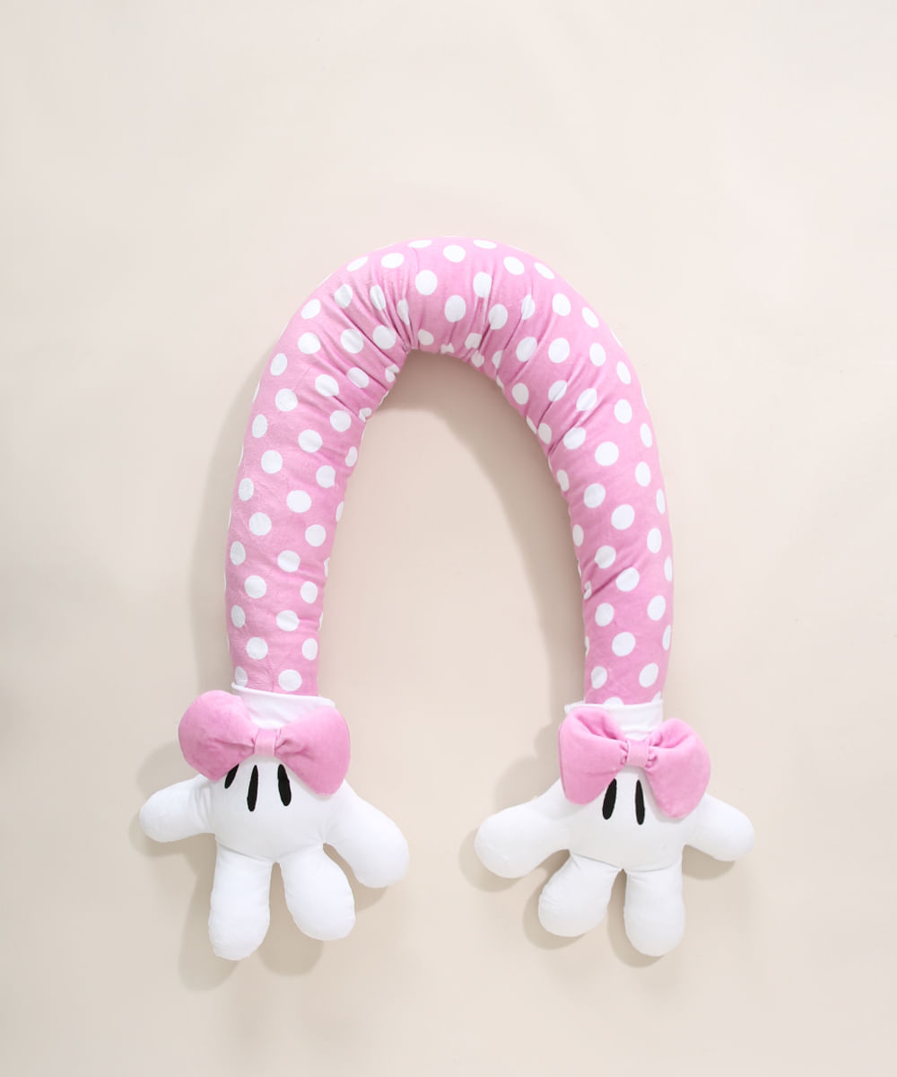 Apoio de Pescoço Braço Estampado Poá Rosa