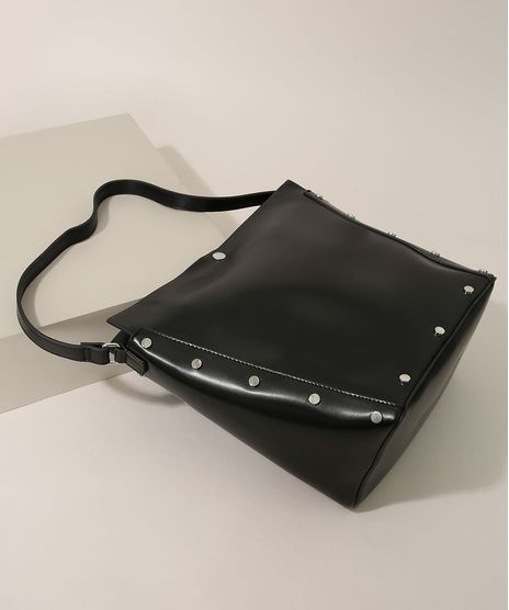 Bolsa-Feminina-Habo-Grande-com-Tachas---Necessaire-Preta-9913774-Preto_1