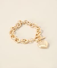 Pulseira-Feminina-de-Corrente-com-Pingente-de-Coracao-Dourada-9963588-Dourado_2