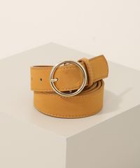 Cinto-Feminino-Medio-com-Fivela-Redonda-Mostarda-9963821-Mostarda_1