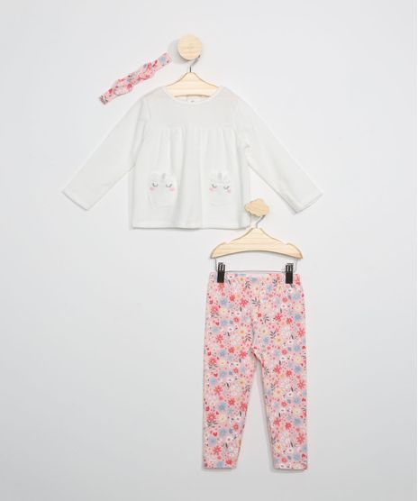 Conjunto-Infantil-de-Blusa-de-Plush-Unicornio-Manga-Longa-Off-White---Calca-Legging---Faixa-de-Cabelo-Estampada-Floral-Rosa-Claro-9966257-Rosa_Claro_1