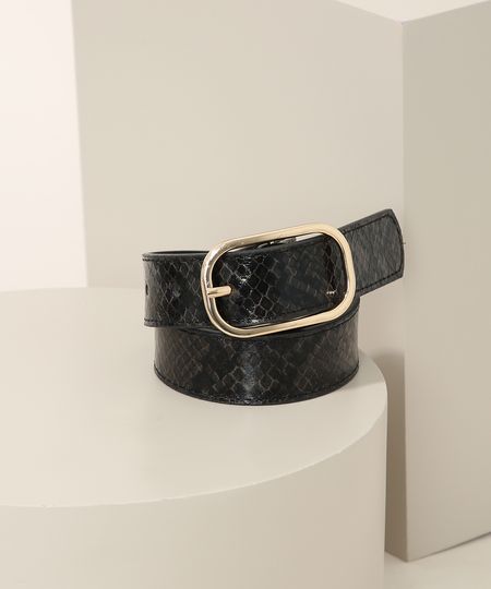 Cinto-Feminino-Medio-Texturizado-Cobra-com-Fivela-Oval-Preto-9922822-Preto_1
