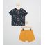 Conjunto-Infantil-de-Camiseta-Estampada-de-Automoveis-Manga-Curta-Azul-Marinho---Short-Mostarda-9946969-Mostarda_1