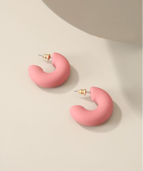 Brinco-Feminino-de-Argola-Grossa-Rosa-Escuro-9963606-Rosa_Escuro_1