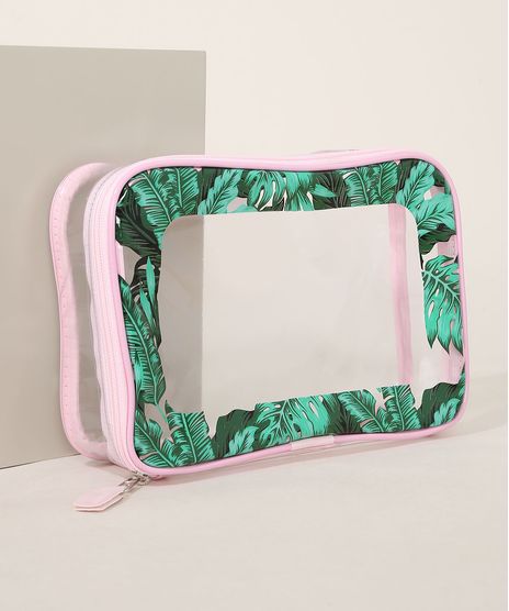 Necessaire-Feminina-Estampada-Folhagem-Transparente-9981518-Transparente_1