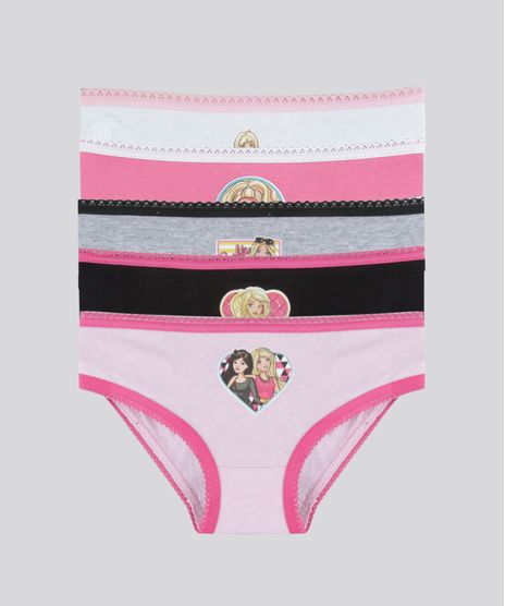Kit-de-5-Calcinhas-Barbie-Multicor-8750815-Multicor_1