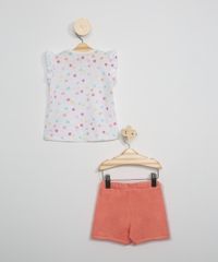 Conjunto-Infantil-de-Blusa-Estampada-Poa-Manga-Curta-Off-White---Short-com-Babados--Laranja-9968266-Laranja_2