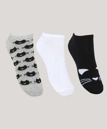 Kit-de-3-Meias-Femininas-Gatinhos-Cano-Baixo-Multicor-9973649-Multicor_1 Kit-de-3-Meias-Femininas-Gatinhos-Cano-Baixo-Multicor-9973649-Multicor_1