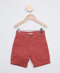 Bermuda-de-Sarja-Infantil-Reta-Coral-9980196-Coral_1