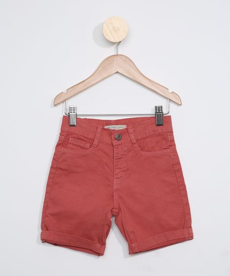 Bermuda-de-Sarja-Infantil-Reta-Coral-9980196-Coral_1
