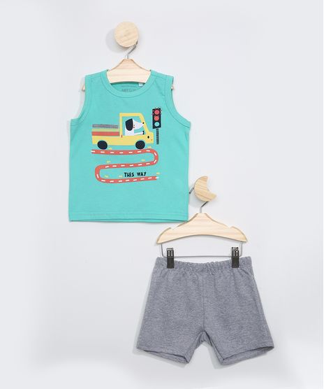 Conjunto-Infantil-de-Regata-Cachorro-Motorista-Verde---Bermuda-de-Moletom-Cinza-Mescla-9974636-Cinza_Mescla_1